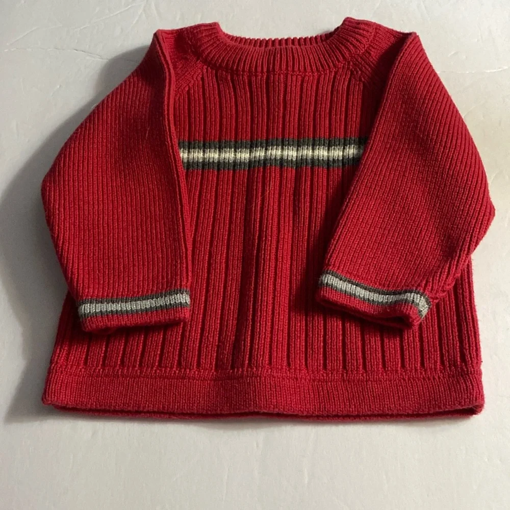 Old Navy Rib Knit Pullover Sweater, Cotton, Sz 3-6 Mon, Y2K, 2002, Vintage - Picture 5 of 9